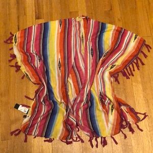 Janice serape Aztec shawl scarf swim cover up one size
